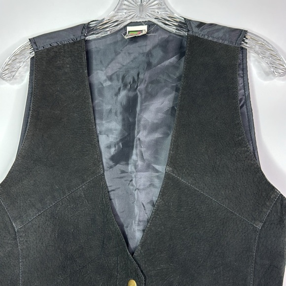 Vintage Mickey Unlimited Mickey Mouse Black Leather Vest M/L - Picture 2 of 8